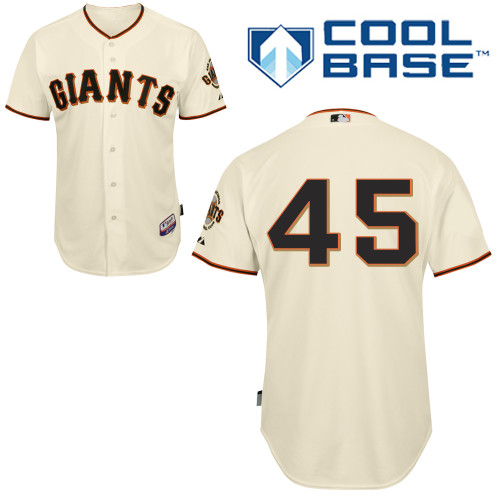 Travis Ishikawa #45 MLB Jersey-San Francisco Giants Men's Authentic Home White Cool Base Baseball Jersey